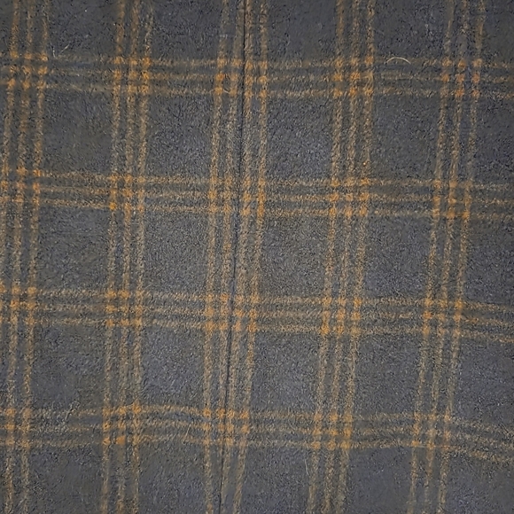 Enzo Tovare Wool Car Coat Men's 54 L Blue Orange Plaid Lined Insulated Jacket - Picture 3 of 15